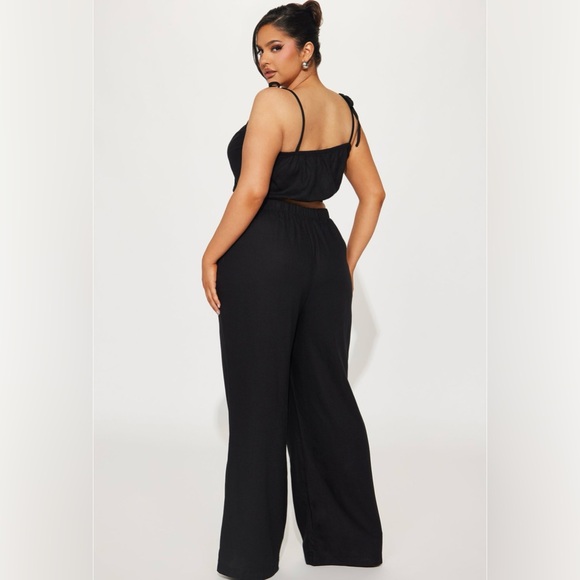 NWT Fashion Nova “Always Living” Linen Pant Set - Picture 2 of 9